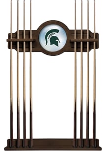 Brown Michigan State Spartans Solid Wood Cue Rack Pool Cue