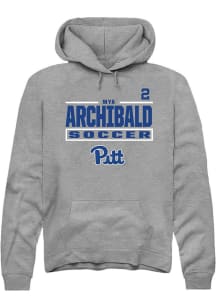 Mya Archibald Rally Mens Graphite Pitt Panthers NIL Stacked Box Player Hood