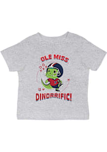 Vive La Fete Ole Miss Rebels Infant Dino-Riffic Short Sleeve T-Shirt Grey