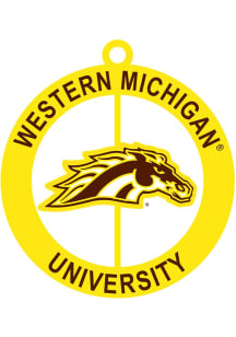Brown Western Michigan Broncos Retro Mascot Spinner Keychain