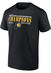 Indiana Pacers Black 2025 Conference Champions Playoff Basketball Short Sleeve T Shirt