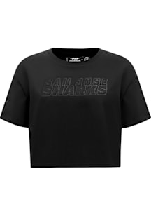 Pro Standard San Jose Sharks Womens Black Neutral Short Sleeve T-Shirt