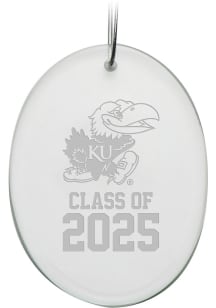 Kansas Jayhawks Class of 2025 Oval Ornament - White