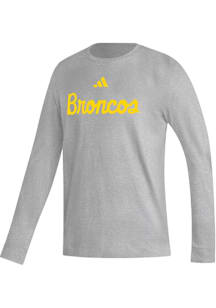Mens Western Michigan Broncos Grey Adidas Broncos Script Tee