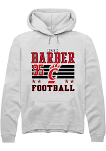 Lendric Barber Cincinnati Bearcats Mens White Football NIL Striped Player Hood