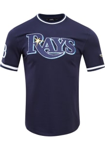 Pro Standard Tampa Bay Rays Navy Blue Classic Chenille Short Sleeve Fashion T Shirt