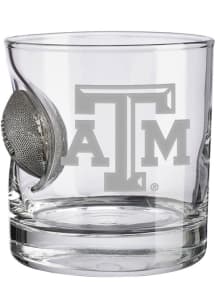 Texas A&amp;M Aggies Logo with Football Rock Glass