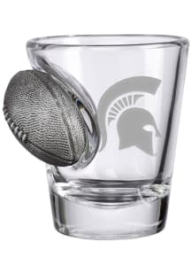 Michigan State Spartans Logo with Football Shot Glass