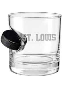 St Louis City with Hockey Puck Rock Glass