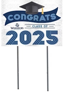 Washburn Ichabods KH Sports Fan 18x24 Yard Sign with Stakes Class of 2025 Yard Sign - White
