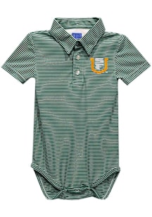 Vive La Fete USF Dons Baby Green Pencil Stripe Short Sleeve One Piece Polo
