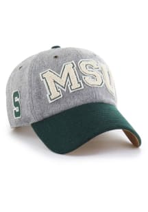 47 Grey Michigan State Spartans Block Clean Up Adjustable Hat