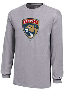Champion Florida Panthers Youth Grey Core Long Sleeve T-Shirt