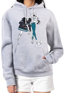 4Her San Jose Sharks Womens Grey Hockey Girls Hooded Sweatshirt