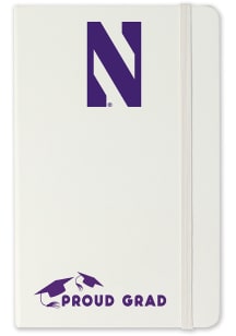 White Northwestern Wildcats Proud Grad team logo Notebook and Folder