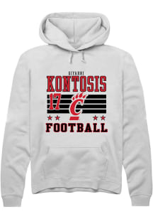Giyahni Kontosis Rally Mens White Cincinnati Bearcats NIL Striped Player Hood