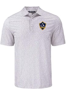Cutter and Buck LA Galaxy Grey Pike Flora Big and Tall Polo