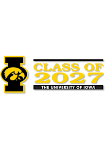 Iowa Hawkeyes 6x2 Class of 2027 Auto Decal - Gold