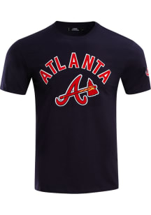Pro Standard Atlanta Braves Navy Blue Bristle Short Sleeve Fashion T Shirt