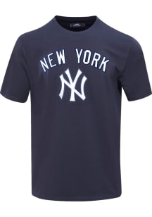 Pro Standard New York Yankees Navy Blue Bristle Short Sleeve Fashion T Shirt