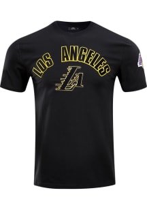 Pro Standard Los Angeles Lakers Black Bristle Short Sleeve Fashion T Shirt
