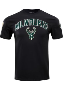 Pro Standard Milwaukee Bucks Black Bristle Short Sleeve Fashion T Shirt