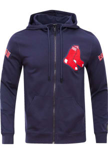 Pro Standard Boston Red Sox Mens Navy Blue Chenille Long Sleeve Zip Fashion