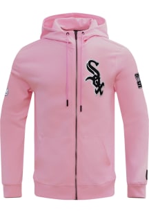 Pro Standard Chicago White Sox Mens Pink Chenille Long Sleeve Zip Fashion