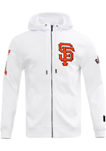 Pro Standard San Francisco Giants Mens White Chenille Long Sleeve Zip Fashion