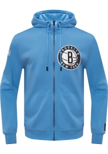 Pro Standard Brooklyn Nets Mens Blue Chenille Long Sleeve Zip Fashion