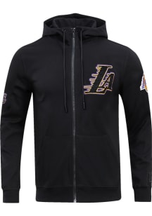 Pro Standard Los Angeles Lakers Mens Black Chenille Long Sleeve Zip Fashion