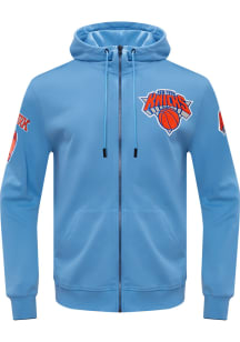 Pro Standard New York Knicks Mens Blue Chenille Long Sleeve Zip Fashion