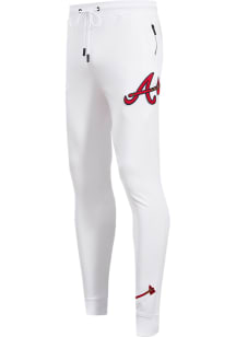 Pro Standard Atlanta Braves Mens White Chenille Fashion Sweatpants
