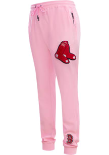 Pro Standard Boston Red Sox Mens Pink Chenille Fashion Sweatpants