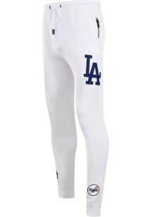 Pro Standard Los Angeles Dodgers Mens White Chenille Fashion Sweatpants