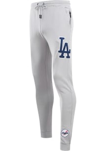 Pro Standard Los Angeles Dodgers Mens Grey Chenille Fashion Sweatpants