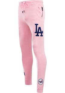 Pro Standard Los Angeles Dodgers Mens Pink Chenille Fashion Sweatpants