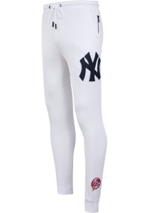 Pro Standard New York Yankees Mens White Chenille Fashion Sweatpants
