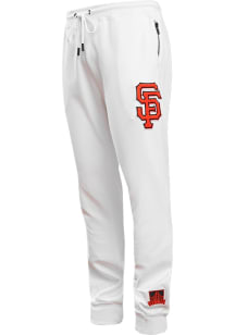 Pro Standard San Francisco Giants Mens White Chenille Fashion Sweatpants