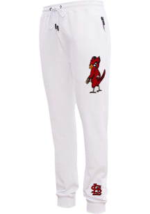 Pro Standard St Louis Cardinals Mens White Chenille Fashion Sweatpants