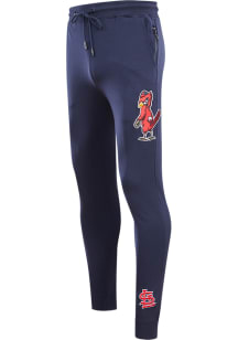 Pro Standard St Louis Cardinals Mens Navy Blue Chenille Fashion Sweatpants