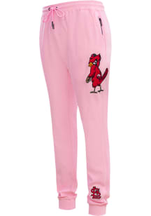 Pro Standard St Louis Cardinals Mens Pink Chenille Fashion Sweatpants