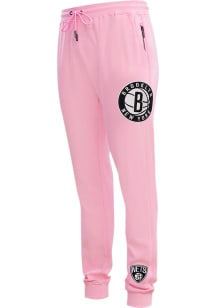 Pro Standard Brooklyn Nets Mens Pink Chenille Fashion Sweatpants