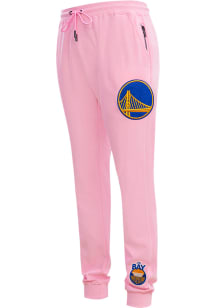 Pro Standard Golden State Warriors Mens Pink Chenille Fashion Sweatpants