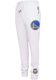 Pro Standard Golden State Warriors Mens White Chenille Fashion Sweatpants