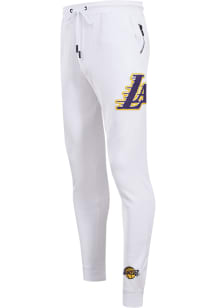 Pro Standard Los Angeles Lakers Mens White Chenille Fashion Sweatpants