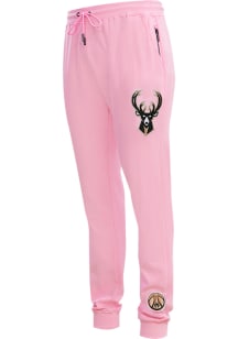 Pro Standard Milwaukee Bucks Mens Pink Chenille Fashion Sweatpants