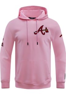 Pro Standard Atlanta Braves Mens Pink Chenille Fashion Hood