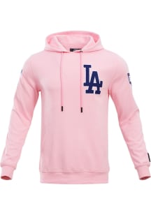 Pro Standard Los Angeles Dodgers Mens Pink Chenille Fashion Hood