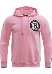 Pro Standard Brooklyn Nets Mens Pink Chenille Fashion Hood